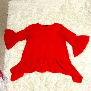 flutter sleeve gibson top